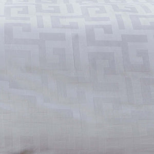 100% Cotton White Jacquard Extra Large Single Duvet Cover Set