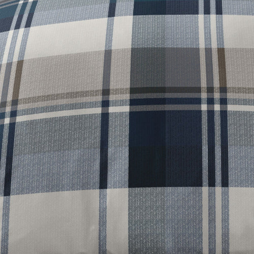 navy & white duvet cover I Single checked duvet cover I teal blue duvet cover set