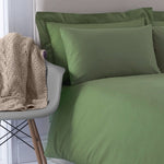 New Plain Duvet Cover in Green 50/50 Polycotton - Extra Large Single Duvet Cover Set