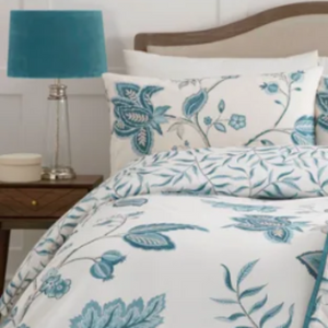 Polycotton Floral Teal Breeze - Extra Large Single Duvet Cover Set