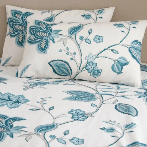 Polycotton Floral Teal Breeze - Extra Large Single Duvet Cover Set