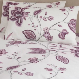 Polycotton Floral Breeze Plum - Extra Large Single Duvet Cover Set