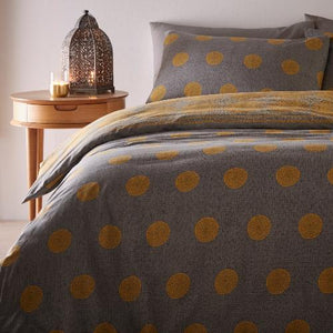 Polycotton Ochre Sun  - Extra Large Single Duvet Cover Set