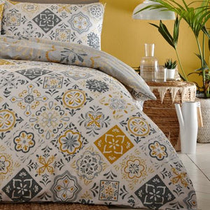 Polycotton Morocco Ochre  - Extra Large Single Duvet Cover Set