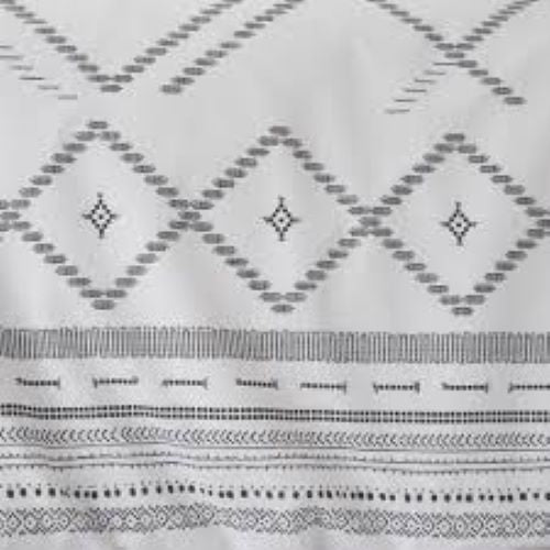 100% Cotton Aztec Grey & White - Extra Large Single Duvet Cover Set