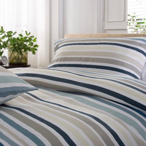 Cotton Rich Scandi Stripe - Extra Large Single Duvet Cover Set