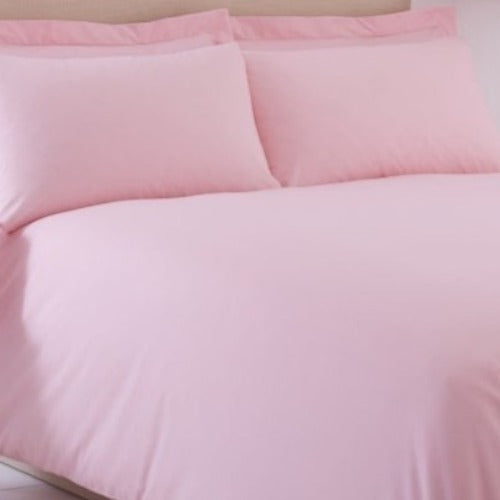 Plain Duvet Cover in Pink 50/50 Polycotton Slightly Marked - Extra Large Single Duvet Cover Set
