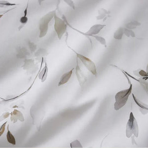 grey and white floral duvet cover I long single duvet cover white & grey