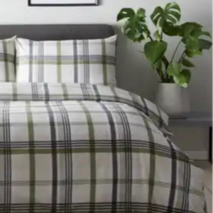 Polycotton Highland Check - Extra Large Single Duvet Cover Set