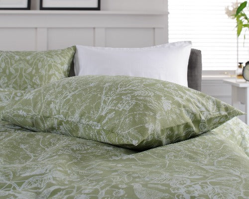 Green single duvet cover I long single bed linen I long single duvet cover IKEA