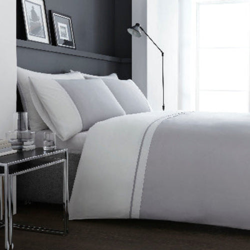European Single duvet cover I Large single bedding I Large single duvet cover white & cream