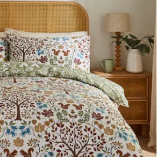 Polycotton Woodland Reversible - Extra Large Single Duvet Cover Set