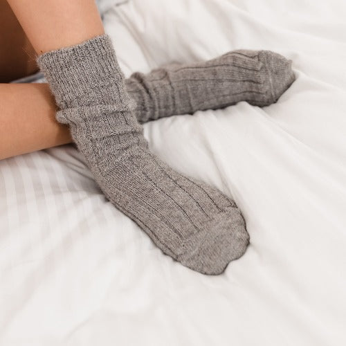 Alpaca wool socks I Ladies bed socks I Thick wool socks
