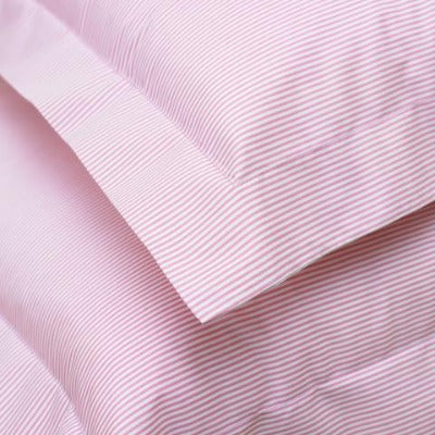 Long Single Duvet Cover I Extra Large Single Duvet Cover Sets I 100% Egyptian Cotton Pink & White Stripe
