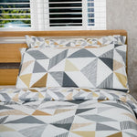 Extra large single duvet cover in Scandinavian Grey & White Abstract 
