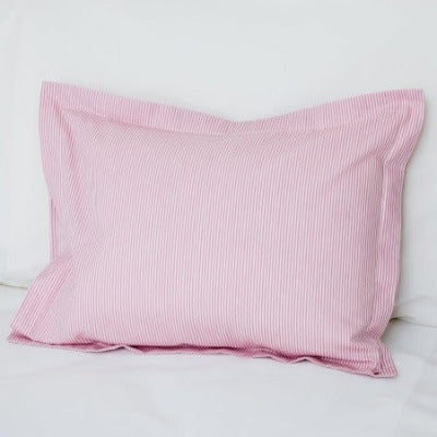 Decorative Boudoir Pillow Pink & White Pillowcase