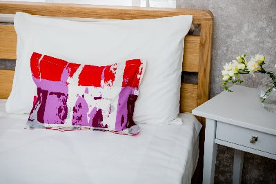 Boudoir Pillow & Boudoir Pillowcase Red Patterned